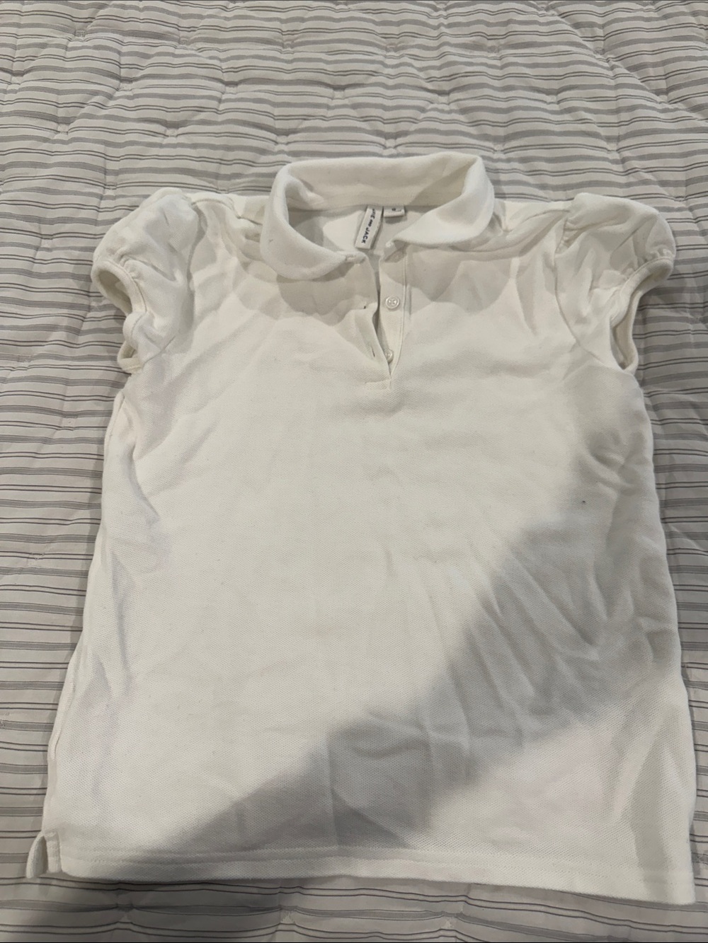 Janie and Jack White Puff Sleeve Polo